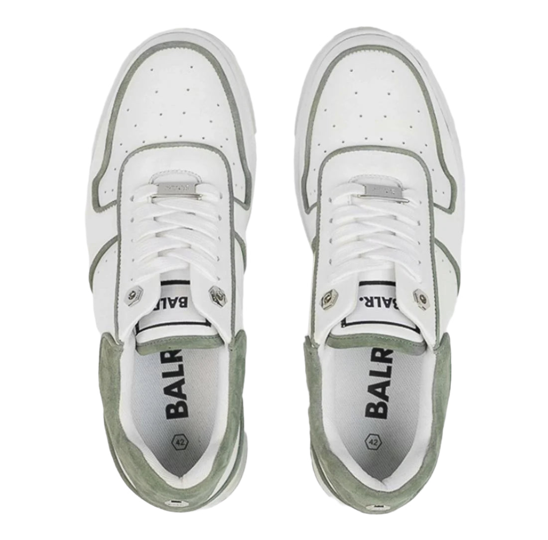 BALR. Club B Classic Sneaker Bright White/Dark Forest