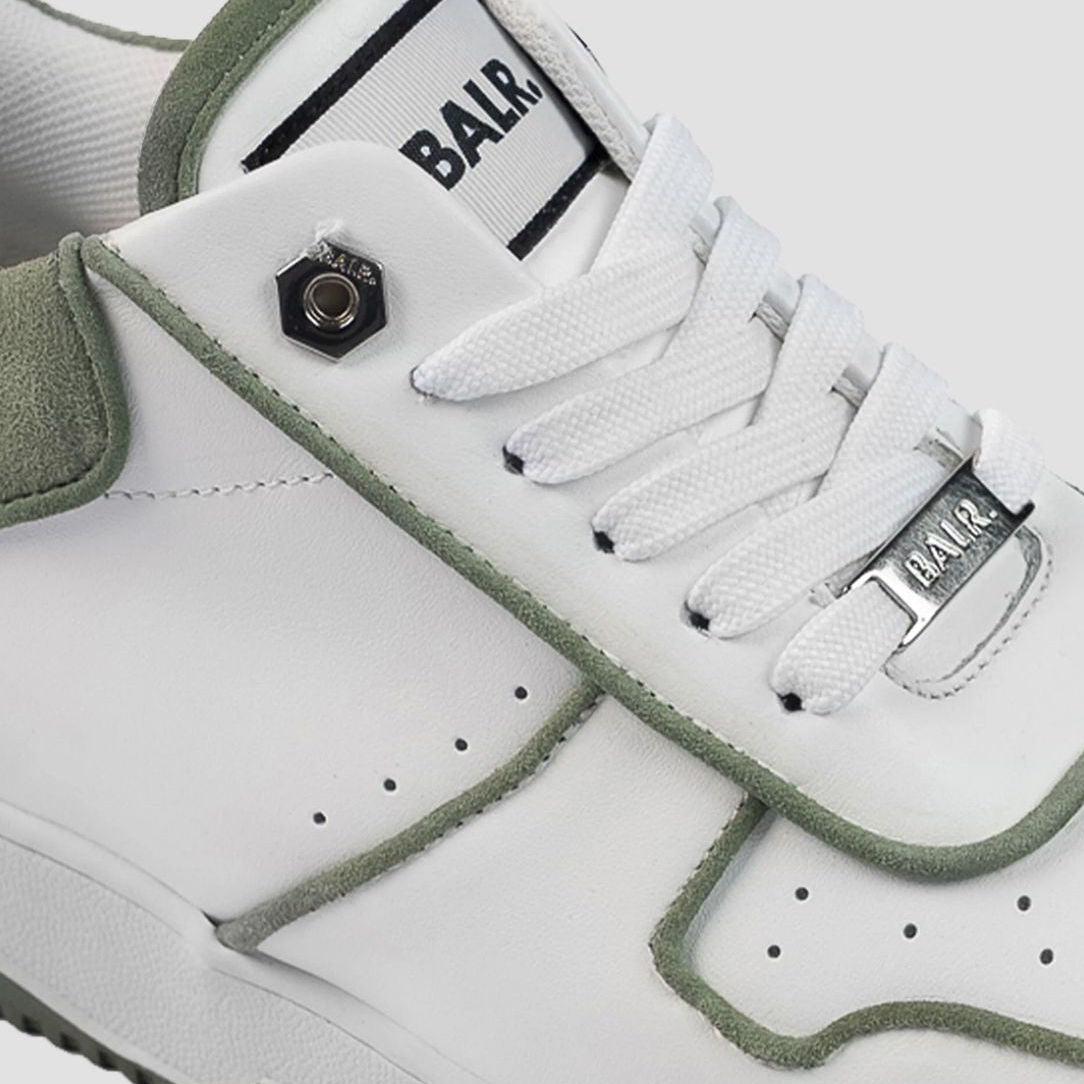 BALR. Club B Classic Sneaker Bright White/Dark Forest