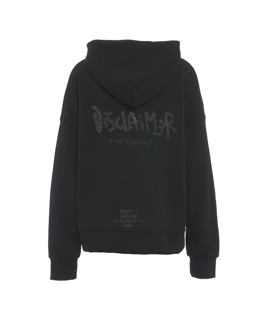 Disclaimer Sweatshirt Shiny Stones Black