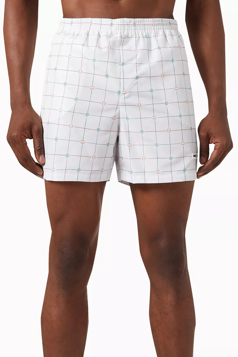 Casablanca Tennis Check Technical Fabric Swimshorts