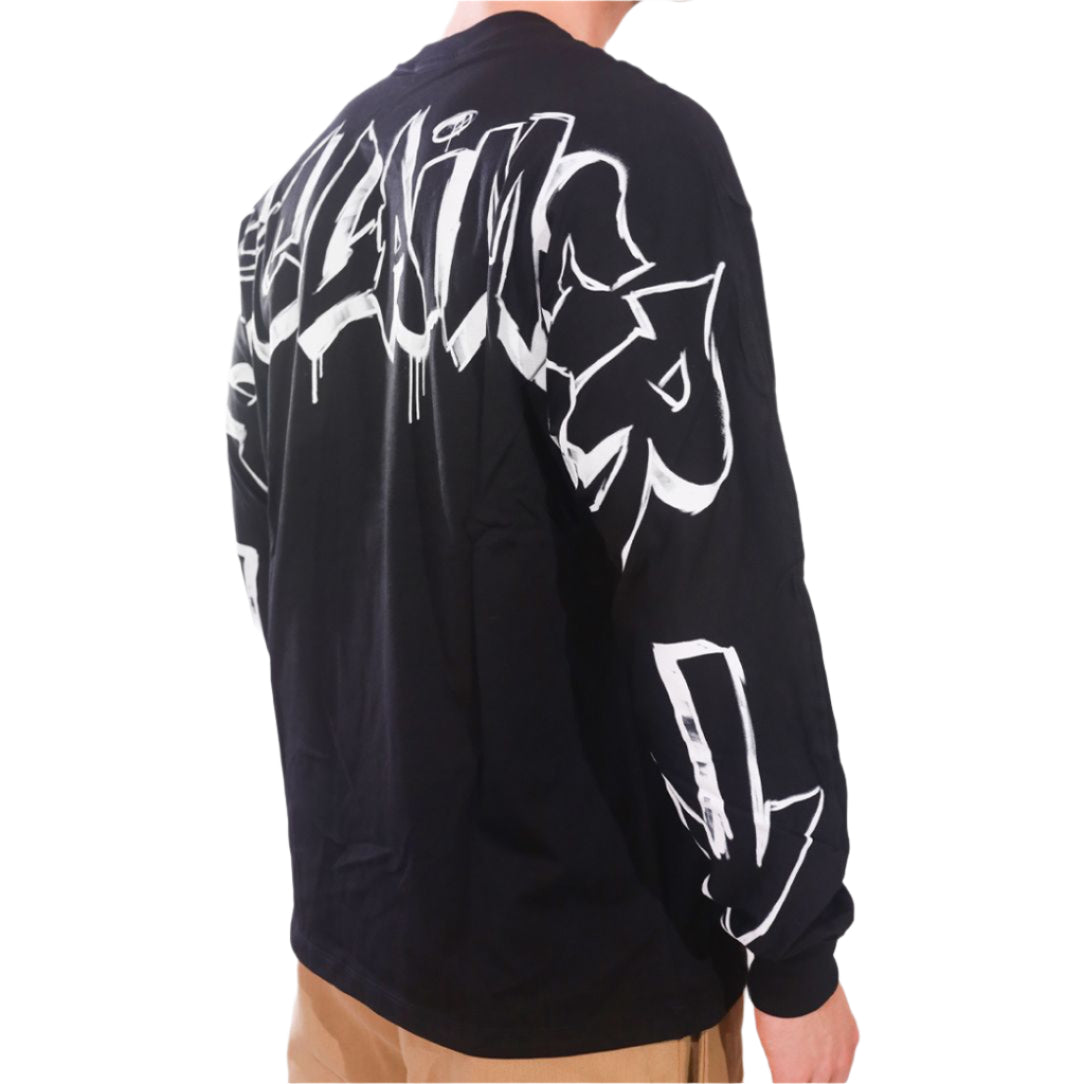 Disclaimer Long-Sleeved T-Shirt Big Logo BLACK