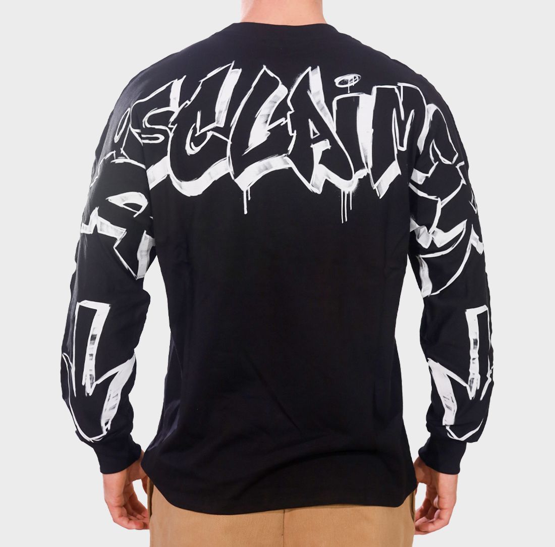 Disclaimer Long-Sleeved T-Shirt Big Logo BLACK