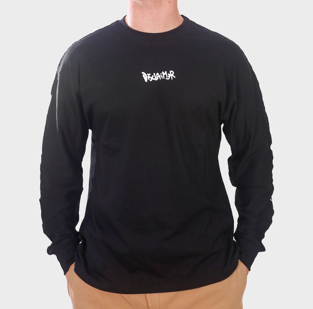 Disclaimer Long-Sleeved T-Shirt Big Logo BLACK