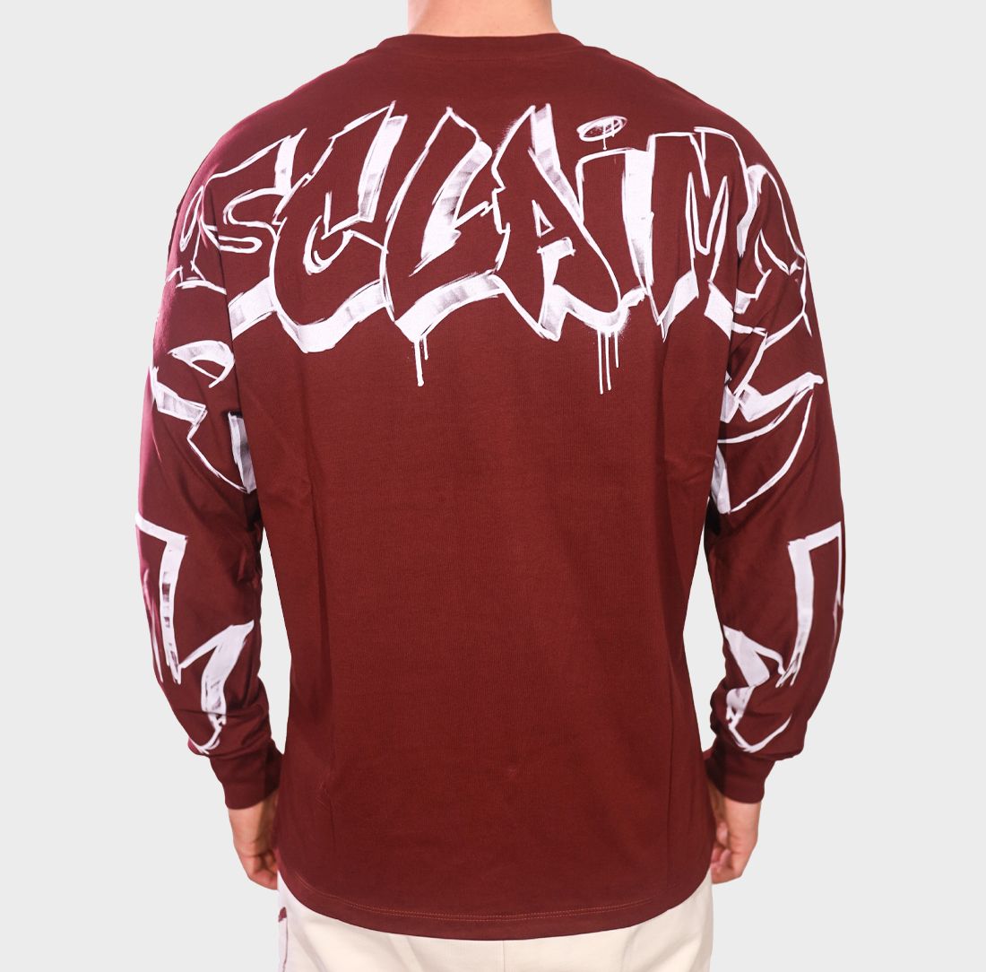 Disclaimer Long-Sleeved T-Shirt Big Logo RED