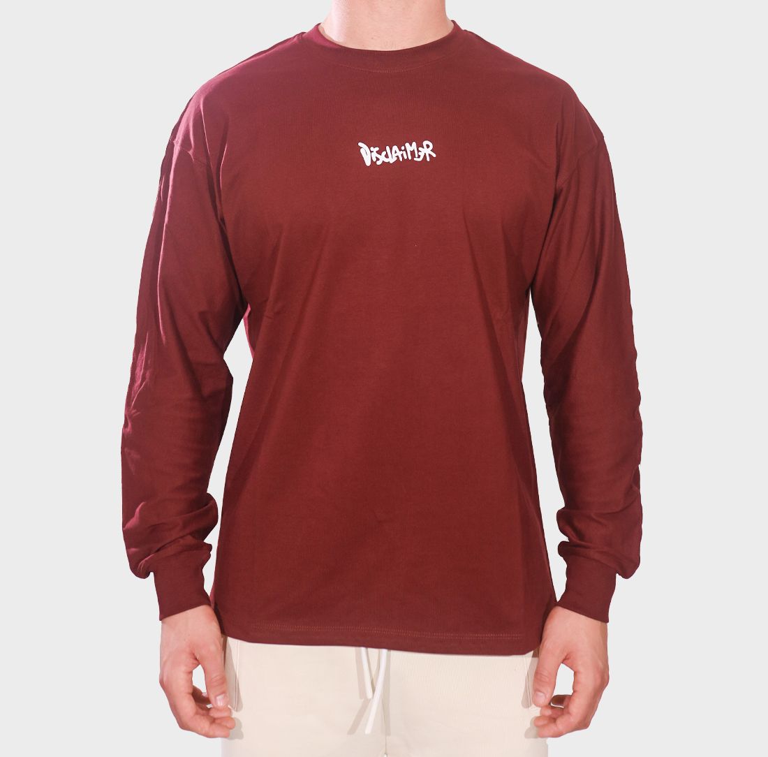 Disclaimer Long-Sleeved T-Shirt Big Logo RED