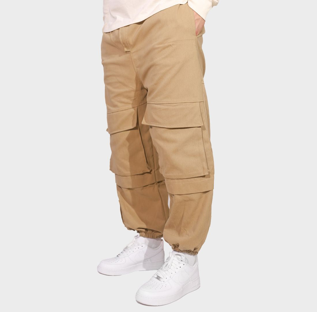 Disclaimer Camel Gabardine Over Trousers