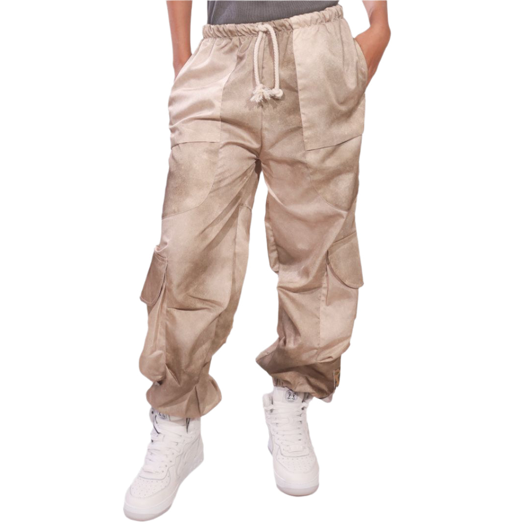 Disclaimer Nylon Cargo Pants NM Latte