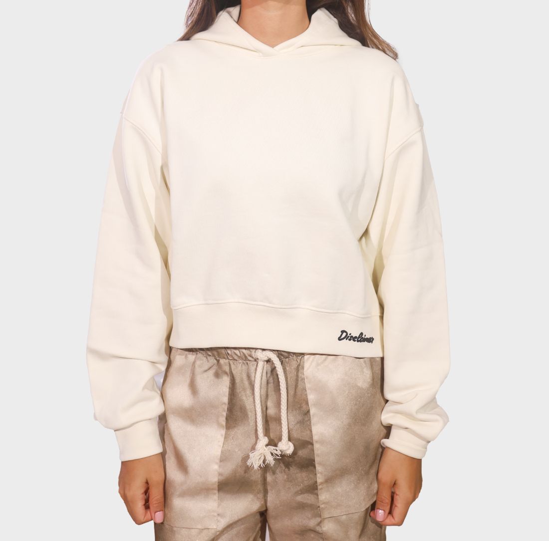 Disclaimer Hoodie Sweatshirt Crop