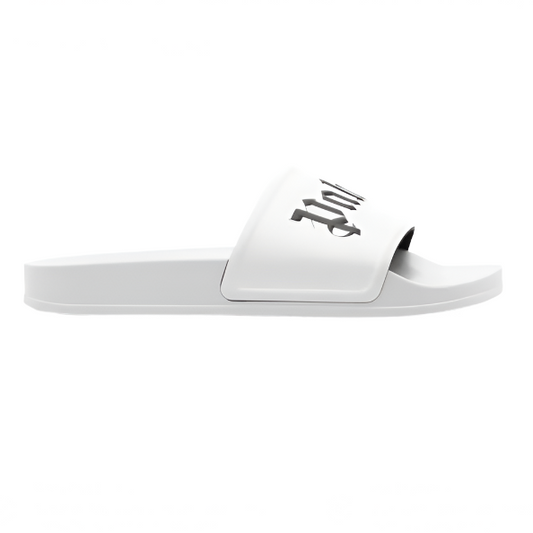 Palm Angels Pool Slider White Black