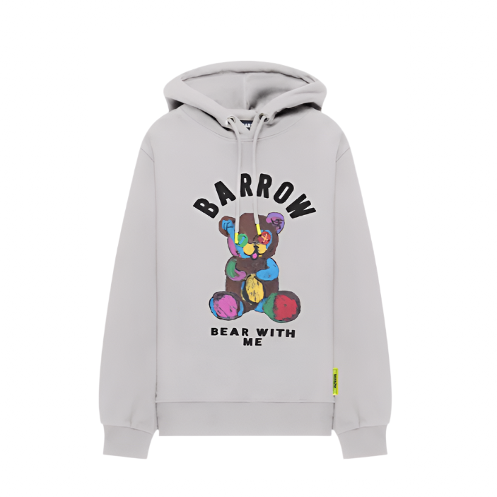 Barrow Sweatshirt Black With Colourful Bear Print