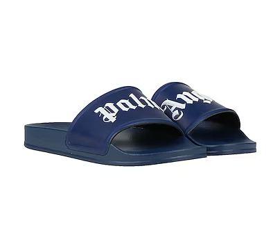 Palm Angels Pool Slider Blue White