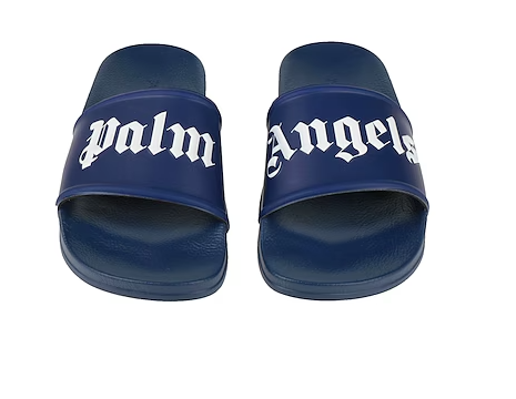 Palm Angels Pool Slider Blue White