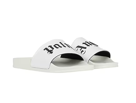 Palm Angels Pool Slider White Black